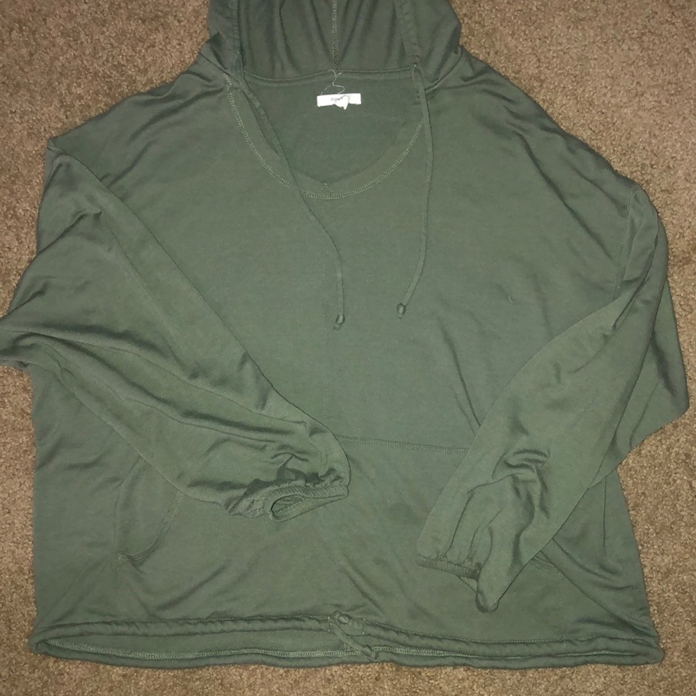 Green Light Weight long sleeve with hood (XL)